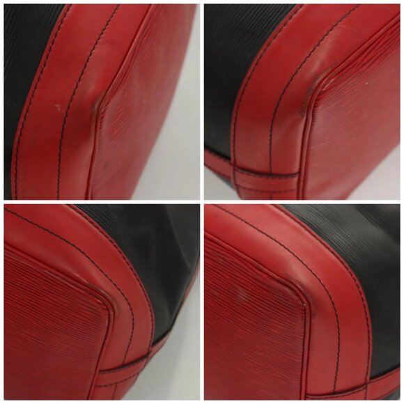 LOUIS VUITTON Epi Noe Shoulder Bag Bicolor Black Red - Picture 16 of 16